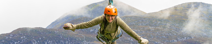 Lady on the zipwire