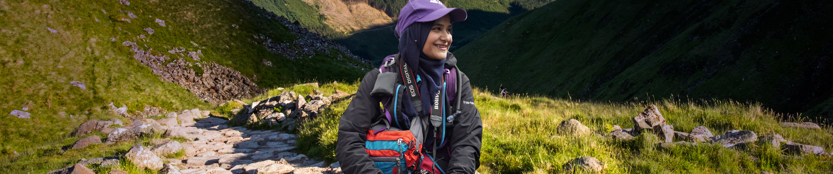 Woman hiking